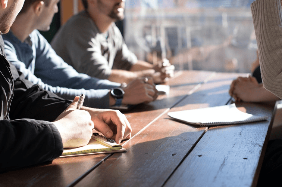 Picture of people seating at a table